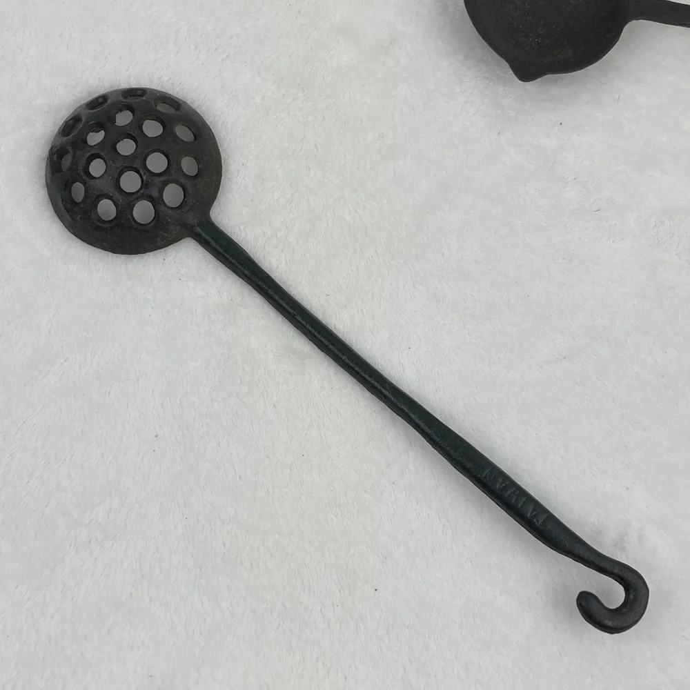Vintage Set of 4 Black Cast Iron Kitchen Tools 11”